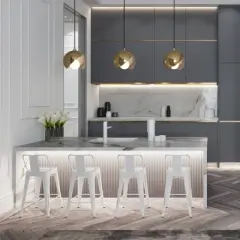 Set of 2 Josephine Metal Counter Height Barstools - WyndenHall