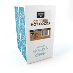 Two Rivers Coffee & Hot Chocolate Sampler,2.0 Keurig Cocoa Variety Pack,52 Count