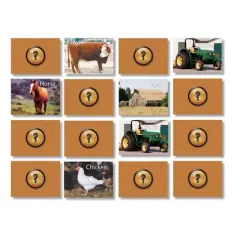 Stages Learning Materials Photographic Memory Matching Game, On the Farm