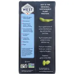 Westsoy Organic Unsweetened Original Soymilk - Case of 8/64 oz