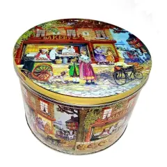 Jacobsens Danish Butter Cookies Bakery Shop Embossed Gift Tin 35 Oz. (1000 g.)