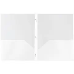 JAM POP Plastic Folders with Metal Prongs 6pk 2-Pocket Clear