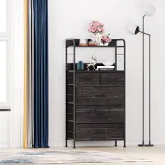 Dresser for Bedroom with 5 Drawers, Dressers & Chests of Drawers for Hallway, Entryway, Storage Organizer Unit with Fabric