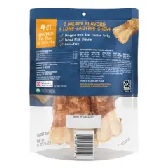 Purina Busy Grain Free Small/Medium Breed Dog Jerky Rawhide Treats Jerky Wraps Beefhide & Chicken Dog Treats - 4ct Pouch