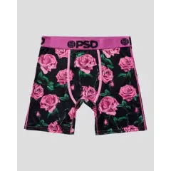 PSD Men's Rose Floral Print Boxer Briefs 2pk - Pink/Green/Black