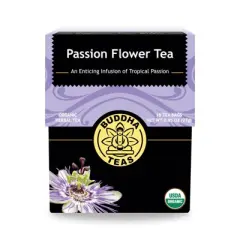 Buddha Teas Organic Passion Flower Tea - Case of 6/18 Bags