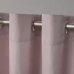 Set Of 2 Canvas Grommet Top Light Filtering Window Curtain Panels - Nicole Miller