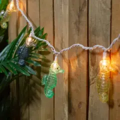 Northlight Nautical Seahorse String Light Set - 6.5 ft White Wire - 10ct