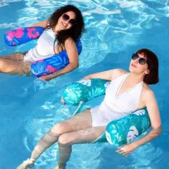 Joyfy 2 Packs Inflatable Pool Float Chairs, Inflatable Pool Noodle Chair with Sling, Floating Pool Lounge for Adult Summer Water Fun, Beach Party