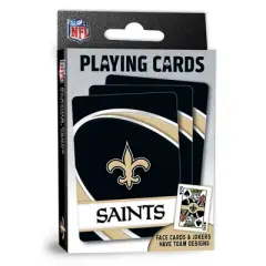 MasterPieces Officially Licensed NFL New Orleans Saints Playing Cards - 54 Card Deck for Adults
