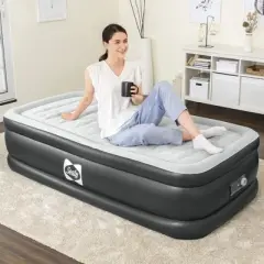 Sealy Tritech 20" Twin-Sized Inflatable Air Mattress Bed with Built-in Pump, Storage Bag, and Repair Patch, for Indoor and Outdoor Use, 2 Pack