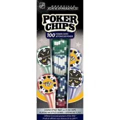 MasterPieces Casino 100 Piece Poker Chip Set - NHL Nashville Predators