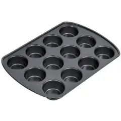 Wilton 15 in. W X 10.5 in. L Muffin Pan Gray