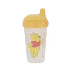 Winnie The Pooh Toddler Sippy 10 Ounce Cups Two Pack  with Straw and Lid