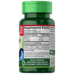 Nature's Truth Melatonin Dietary Supplement Vegan Tablets - 72ct