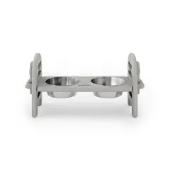 SEVOBAL Pet Water Bottle Adjustable Pet Bowl,Gray(19"*7"*9.5")