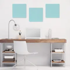 Sweet Jojo Designs Boy or Girl Gender Neutral Unisex Fabric Photo Memo Board Solid Turquoise