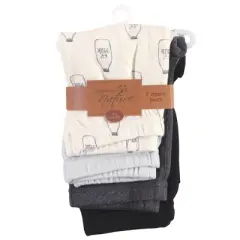 Touched by Nature Baby and Toddler Organic Cotton Pants 4pk, Milk