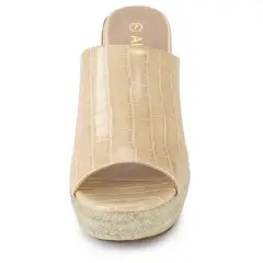 Allegra K Women's Espadrilles Wedges Sandals