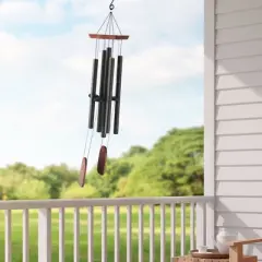 VEVOR Wind Chimes for Outside, 48 in, Deep Tone Wind Chimes with 5 Tubes, Unique Large Memorial Wind Chimes for Anniversary, Black