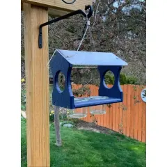 JCs Wildlife Hanging Bluebird Mealworm Feeder - Fly Thru Style Bluebird Feeder - Made in the USA
