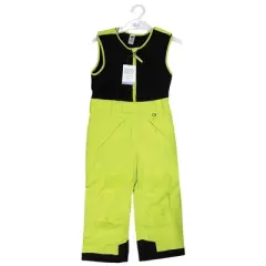 Hudson Baby Unisex Snow Bib Overalls with Fleece Top, Lime