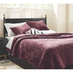 Luxe Diamond Stitch Velvet Quilt - Threshold&trade;