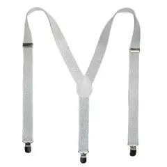 CTM Women's Elastic Glitter Clip-End Suspenders