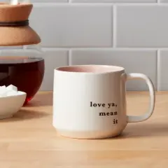 16oz Stoneware Love Ya Mean It Color Splash Mug - Threshold&trade;: Coffee Mugs, Gifts for Mom, Best Friend Gifts