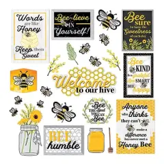 Eureka The Hive Motivational Gallery Wall Bulletin Board Set 34 Pieces (EU-847809)
