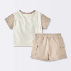 Baby Boys' Beach Club Cargo Top & Shorts Set - Cloud Island&trade; Cream