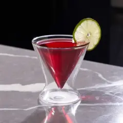 LEMONSODA Double-Walled Stemless Martini Glasses  - 8oz