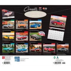 BrownTrout Corvette 2026 14"x24" Hanging Deluxe Wall Calendar Plastic-Free
