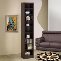 70.75" Modern 9 Shelf Bookcase Cappuccino - Coaster