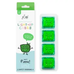 Glo Pals Light Up Water Cubes - 12 Cubes in Green, Purple & Yellow