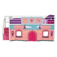 Princess Castle Curtain Set For Loft Bed Pink - Dorel Home Products