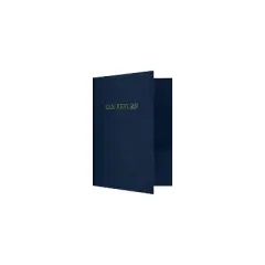 LUX 9 x 12 Tax Return Folders Standard Two Pocket 50/Pack Dark Blue Linen 50/Pack (SF101546TAX50)
