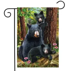 Briarwood Lane Summer Garden Flag 12x18 For Outdoor Black Bear Family Nature For Summer Garden Flag Flags For Outside