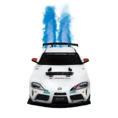 Hyper Toyota RC Supra with LED and Vapor Vehicle - 1:16 Scale: Remote Control Car, USB Charging, Plastic Material
