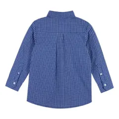 Andy & Evan Toddler Long Sleeve Bamboo From Rayon Buttondown Blue, Size 3T