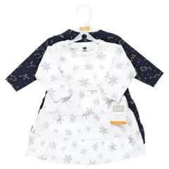 Hudson Baby Girl Cotton Dresses, Metallic Snowflake Star