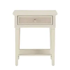 Leavitt Linen Drawer Face Nightstand Beige - Inspire Q