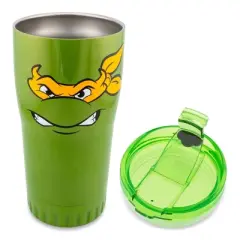 Silver Buffalo Teenage Mutant Ninja Turtles Michelangelo Stainless Steel Tumbler With Lid