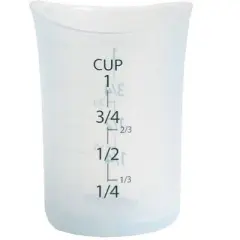 iSi Basics Silicone Flexible Clear Measuring Cup, 1 Cup
