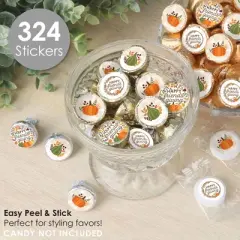Big Dot of Happiness Fall Friends Thanksgiving - Friendsgiving Party Small Round Candy Stickers - Party Favor Labels - 324 Count