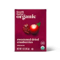 Organic Sweetened Dried Cranberries - 1oz/6ct - Good & Gather&trade;