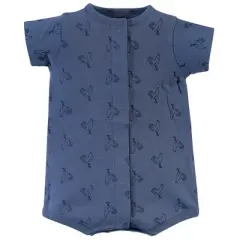 Touched by Nature Baby Boy Organic Cotton Rompers 3pk, Truck