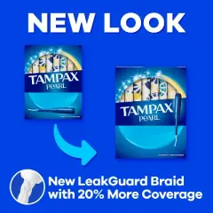 Tampax Pearl Tampons Super Absorbency with LeakGuard Braid - Unscented