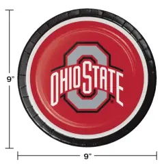 Ohio State University Paper Party Dinner Plates Kit 24ct