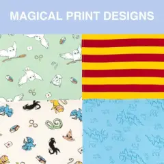 Harry Potter Hedwig Owl Newborn Baby Boys 4 Pack Swaddles Green / Maroon Blue White One Size